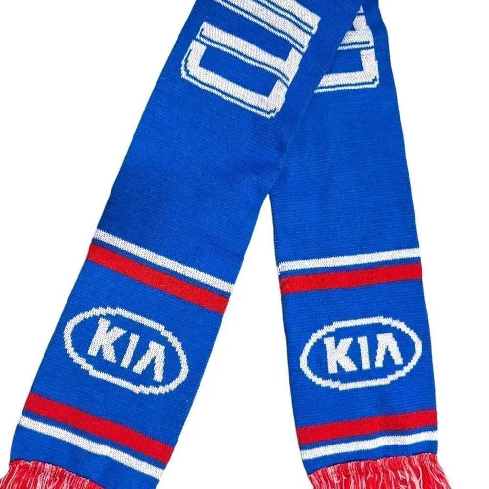 LA Clippers KIA Stadium Double Sided Red & Blue Knit Scarf‎ NBA Full Size Fan